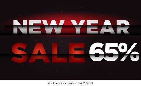 New Year Sale . Big winter sale,  65 percent