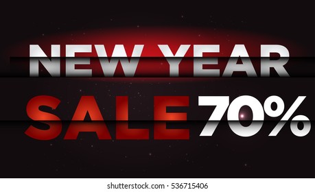 New Year Sale . Big winter sale,  70  percent