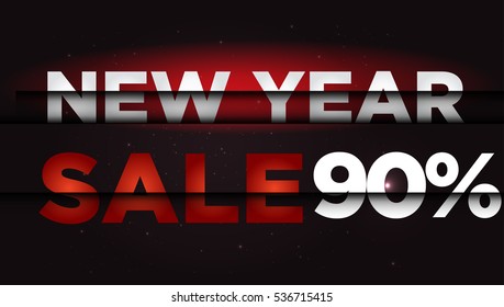 New Year Sale . Big winter sale,  90 percent