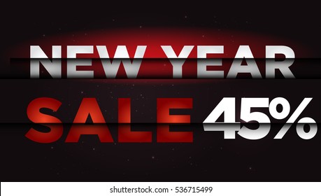 New Year Sale . Big winter sale,  45  percent