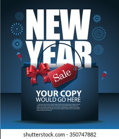 New Year Sale Design Eps10 Vector