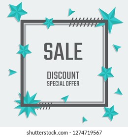 New Year Sale discount banner template for use in design.
Perfect For Logo, Sale banner, Icon, headline. Eps10 vector.