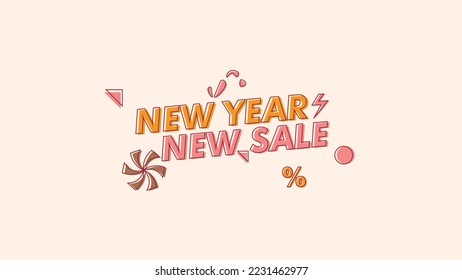 NEW YEAR SALE, YEAR END SALE, END OF YEAR SALE,BANNER, FLASH.