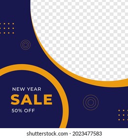 New Year Sale feed design social media post template