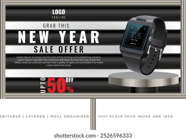 New year sale premium  cover template