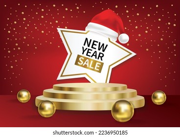 new year sale product display banner design