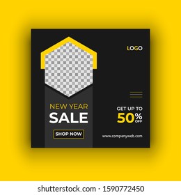 New year sale social media post