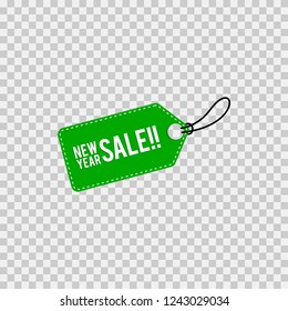 New Year Sale Tag or Label Vector