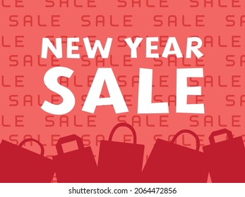 New year sale vector illustration.