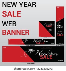 New year sale web banner design