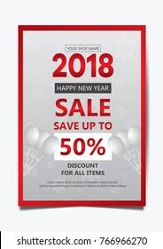 New year sales poster
