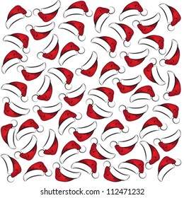 New Year Santa hats pattern