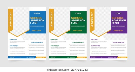 New year school admission abstract flyer design, Kids education flyer, Kids online admission open flier, handout, and advertising handout design