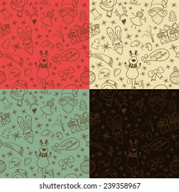 New Year Seamless Background