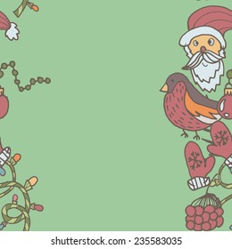 New year seamless border. Endless Christmas template. Use as a greeting card