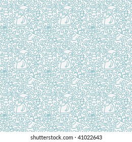 New Year seamless pattern