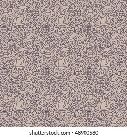 New year seamless pattern