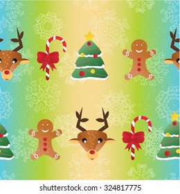 New year seamless pattern. Endless Christmas template. Use as a pattern fill. 