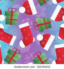 New year seamless pattern. Endless Christmas template. Use as a pattern fill. 