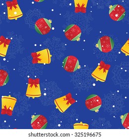 New year seamless pattern. Endless Christmas template. Use as a pattern fill. 