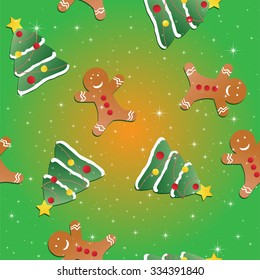 New year seamless pattern. Endless Christmas template. Use as a pattern fill. 