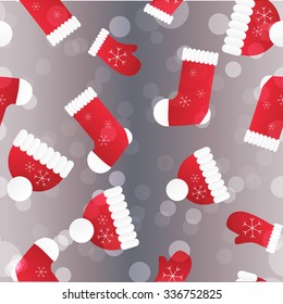 New year seamless pattern. Endless Christmas template. Use as a pattern fill. 