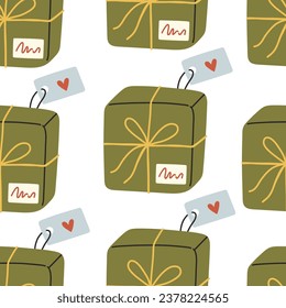 New year Seamless Pattern. Hand drawn pattern. New year texture for print, wrapping paper, design, fabric, decor, gift.