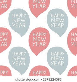 New year Seamless Pattern. Hand drawn pattern. New year texture for print, wrapping paper, design, fabric, decor, gift.