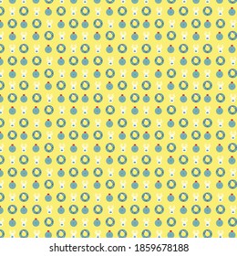 New Year seamless pattern  on yellow background.