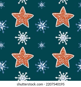 new year seamless pattern snowflake,christmas tree,star