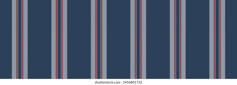 Nuevo año patrón de rayas sin costuras, líneas simples de fondo de tela. Celebra textura Vertical Vector textil en color azul y blanco.