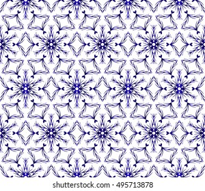 New Year seamless vector image. Greeting Cards. blue gradient