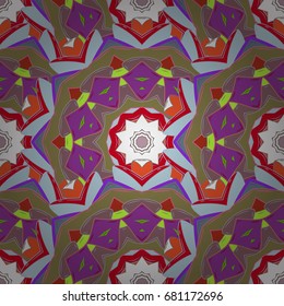 New Year season seamless pattern. Graphics detailed, with lots of objects background. Endless Vector illustration.