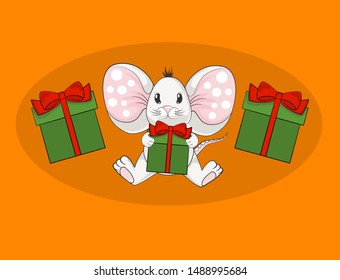 New Year set. Vector graphics  