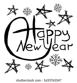New year set of vector images. New year spirit