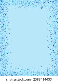 New Year shiny frame with blue glitter, Christmas template for inscription