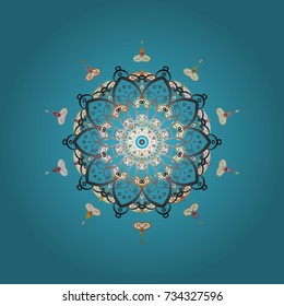 New Year sign. Blue, gray and white icon silhouette. Snowflake winter isolated on blue, gray and white colors. For Christmas design. Vector illustration. Symbol of celebration.
