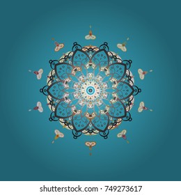 New Year sign. Blue, gray and white icon silhouette. Snowflake winter isolated on blue, gray and white colors. For Christmas design. Vector illustration. Symbol of celebration.