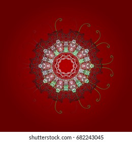 New Year sign. Snowflake winter isolated on colorful background. Symbol of celebration. Icon silhouette. For Christmas design. Vector illustration.