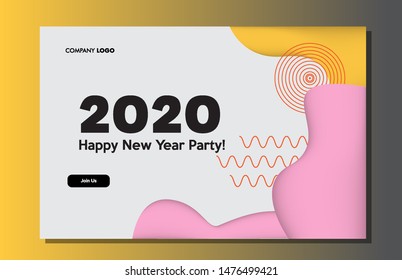New Year Simpel Background Happy Color