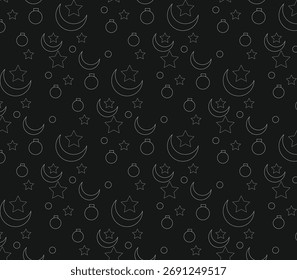 Nuevo año, Simple, elegante y elegante patrón de vacaciones mínimas con estilo para el año nuevo y diseños festivos creativos