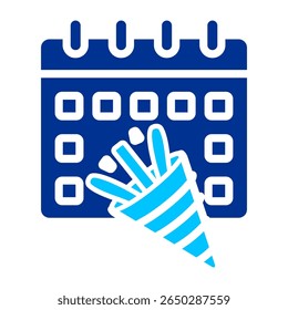 Ano Novo Simples Ícone Vetor Ilustração Conceito