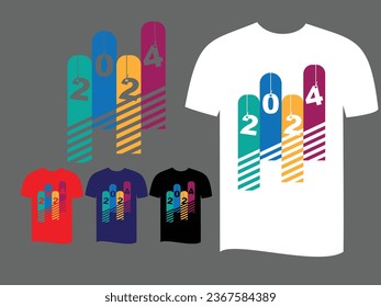 New year simple modern t shirt design for man and women