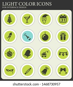 New year simply symbols for web icons