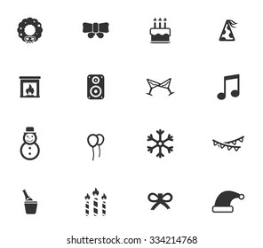 New year simply symbols for web icons