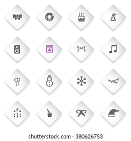 New year simply symbols for web icons