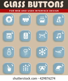 New year simply symbols for web icons