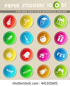 New year simply symbols for web icons