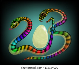 New year snakes 2013 vector