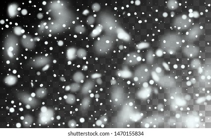 New Year Snow background. Christmas Magic Illustration. Isolated Snowflakes Background. Magic Blizzard Illustration Design.